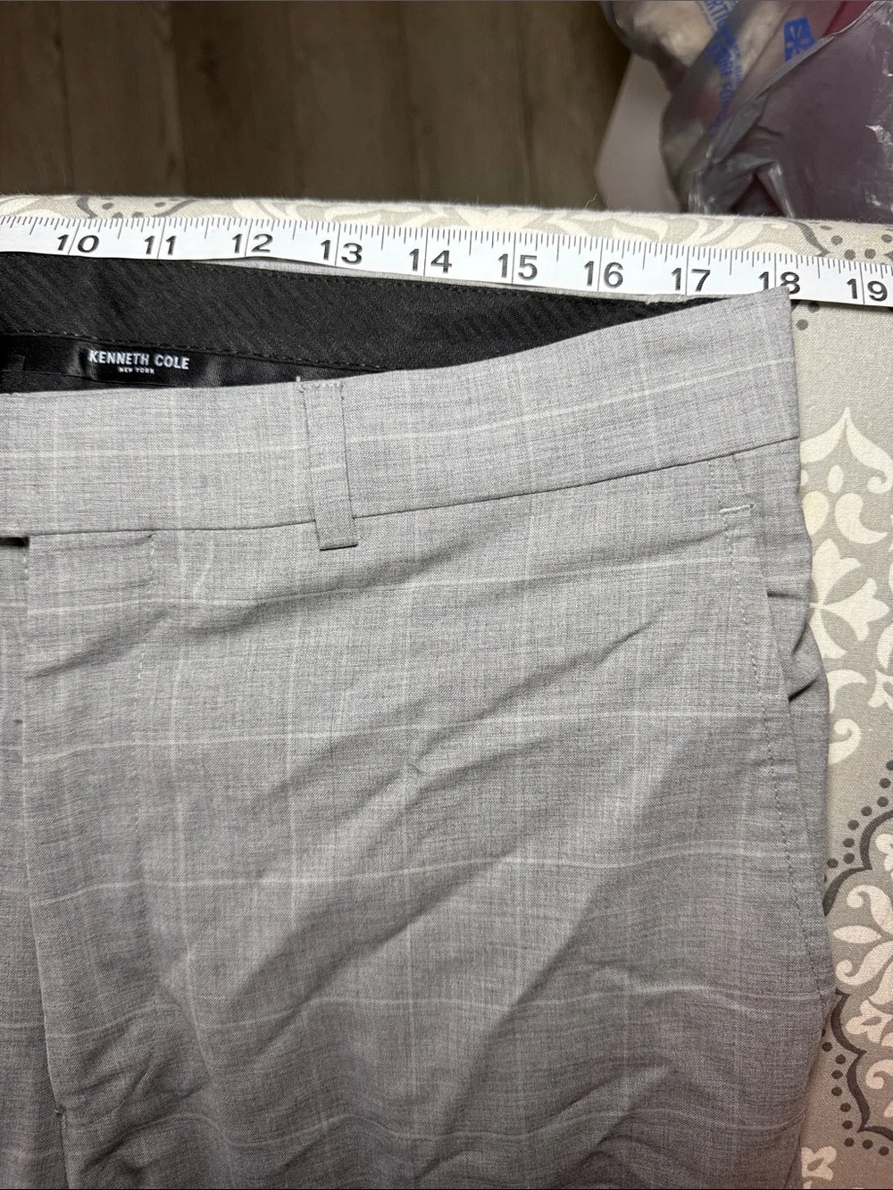 Kenneth Cole Men's Gray Suit Jacket 42L 35X29 Dress Pants